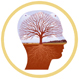 silhouette of human head showing an image of tree as a representation of the brain